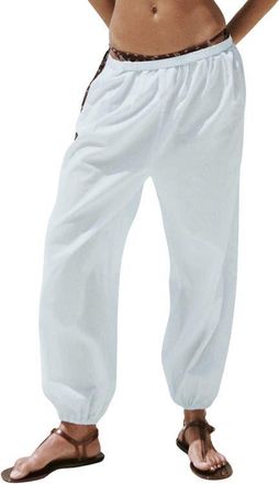 Mango Cotton Balloon Pants in Sky Blue at Nordstrom, Size 2