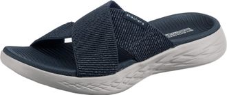 Skechers Womens On-the-go 600 - Glistening Slide Sandal,Navy Textile,4 UK