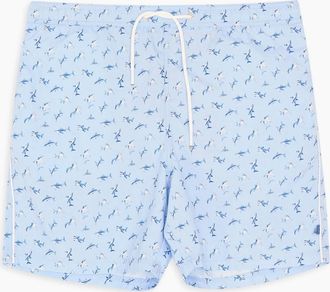 Paul & Shark Mens Portofino All-Over Shark Swimshorts Blue - Size: 33/32/32