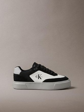 Calvin Klein Signature Sneakers Van Leer En Su&egrave;de