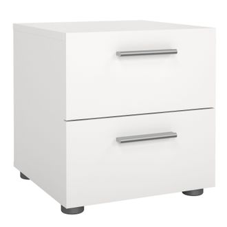 Furniture To Go Pepe Bedside 2 Drawers in White