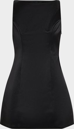 Retrofête Livie High-Neck Satin Mini Dress