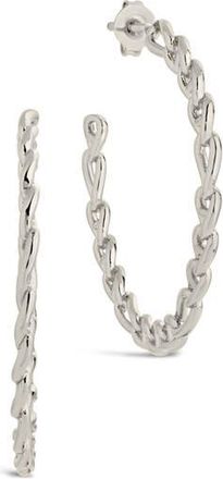 Sterling Forever Rylan Hoop Earrings in Silver at Nordstrom Rack