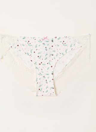 Fat Face FatFace Ivory Pointelle Brazilian Knickers