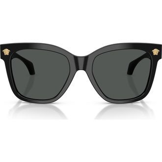 Versace 55mm Square Sunglasses in Black /Dark Grey at Nordstrom