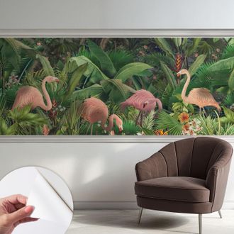 Tulup Fotomurale Adesivo - Parete Decorativa - Decorazione Casa - Stile Moderno Parete - Fenicotteri Rosa 250x104 Cm