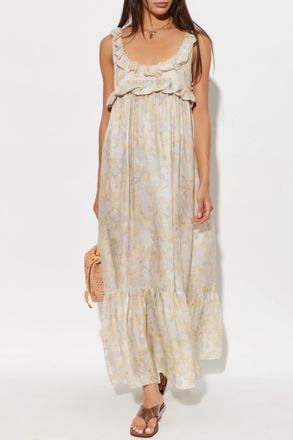 Chlo&eacute; Silk Dress With Floral Motif, Womens, Multicolour