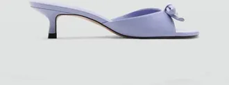 Mango Sandali senza tallone tacco fiocco lilla - Donna - 35 - MANGO
