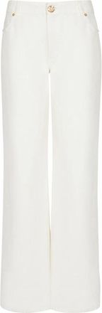 Balmain Effen Denim Straight-Fit Jeans - Dames - Regular Fit Jeans - Wit - XS - Denim - Jeans