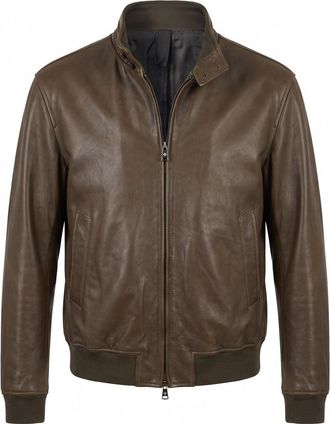Tagliatore Ice Leather Jacket