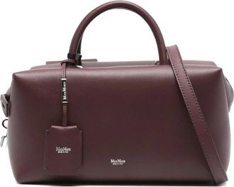 Max Mara Tassen, Dames, Bruin, ONE Size, Dames schoudertas met ronde handvatten en ritssluiting