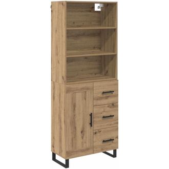 vidaXL Highboard Artisan Oak 69.5 x 34 x 180 cm Engineered Wood vidaXL