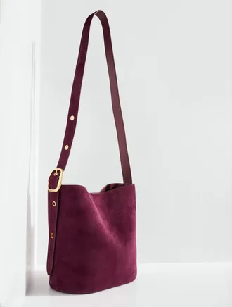 Talbots Cora Suede Bucket Bag - Tayberry - 001 Talbots