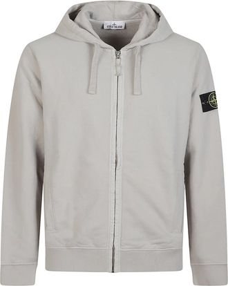 Stone Island Sweatshirt - Heren - Vesten met rits - Grijs - M - Hoodies & sweatvesten