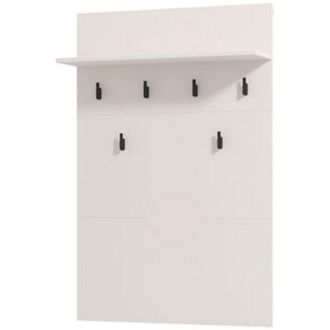 Dmora Appendiabiti Navelli, set Fissaggio a Muro Incluso, 6 Ganci, Installazione a Muro, 115h cm Bianco
