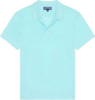 Vilebrequin Pyramid Polo Shirt - Heren - Polos - Blauw - M - Linnen - Tops