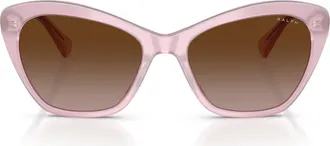 Ralph Lauren 55mm Gradient Butterfly Sunglasses in Opal Violet/gradient Brown at Nordstrom