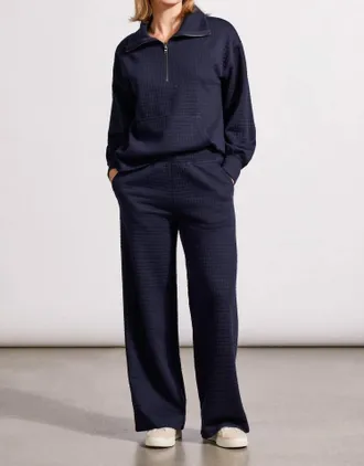 Tribal Quilted Pockets Pants In Night Sky