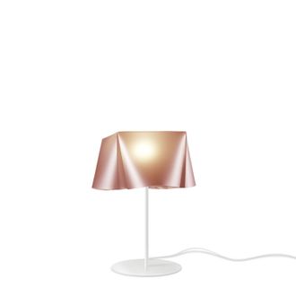 Linea Zero L&aacute;mpara De Mesa Base Y V&aacute;stago De Cobre En Metal Cm. 28x35h
