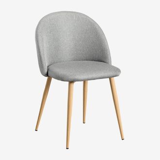 Sklum Sklum - Pack De 4 Sillas De Comedor Tapizada Y En Acero Kana