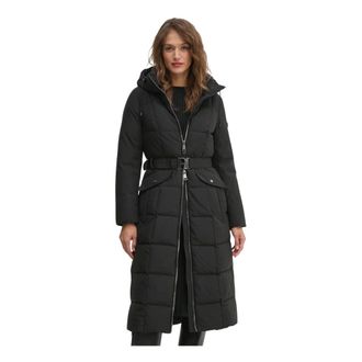 DKNY Dkny, Dames, Mantels, Zwart, Maat: XS Leer