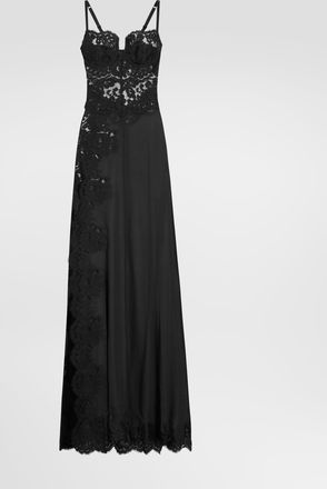 Dolce & Gabbana Silk Tulle Dress - Woman Dresses Black Silk 36