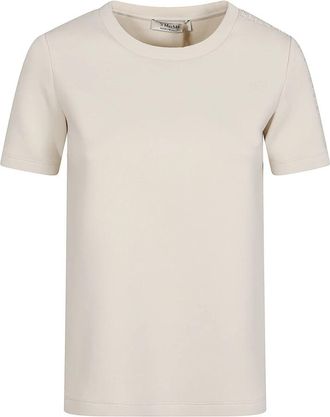 Max Mara Basic T-shirt - Dames - T-shirts - Beige - XS - Tops