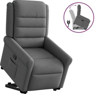 vidaXL Vidaxl - Sill&oacute;n Reclinable Elevable De Tela Gris Oscuro
