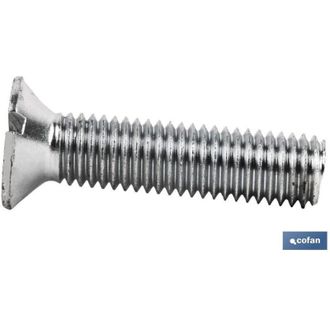 cofan Din-963 C-6 M-6 X 90 Z Caja 100 Unid., Tornillo M&eacute;trico Avellanado Din-963 Zincado, Mortaja Ranurado. Medidas Desde M-3 Hasta M-12 - Cofan