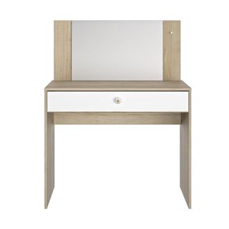 Diagone Tocador con 1 caj&oacute;n de almacenamiento L94 cm - Efecto Blanco y madera