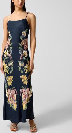 Farm Rio Womens Maira floral satin maxi dress