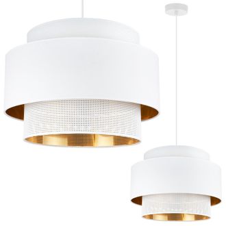 OEM L&aacute;mpara Colgante Asti Trio Oro Blanco 45cm Tela De Malla