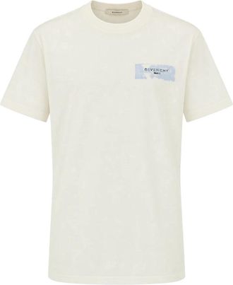 Givenchy Paris Paint T-Shirt - Heren - Tops - Wit - Maat: L Katoen