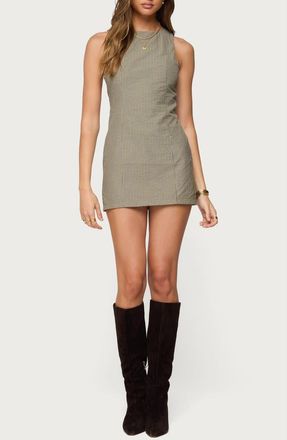 Edikted Macee Stripe Sleeveless Romper in Olive at Nordstrom, Size X-Large