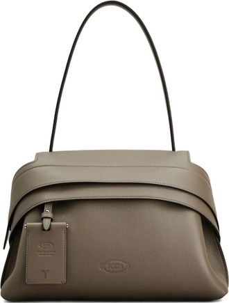Tod's folded leather shoulder bag - women - Calf Leather - One Size - Brown