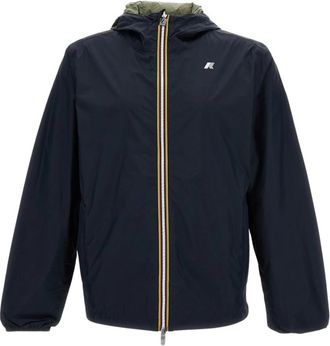 K-Way Jake Plus. 2 Omkeerbare Jas - Heren - Regenjassen - Blauw - S - Polyester - Jassen
