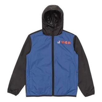 Comme Des Gar&ccedil;ons FW25 K-Way Full Zip Hoodie Blue Black AZ-J505-051-2