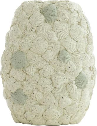 Light & Living Light&living - Vaso Shell De Pl&aacute;stico Crema Taupe - 31,5x19,5x40