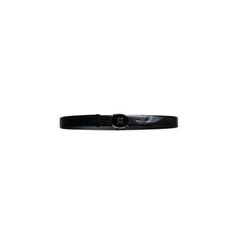 Pinko Leren riem met harslogo gesp - Dames - Riemen - Zwart - L - Accessoires