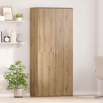 Berkfield Home Highboard Artisan Oak 80x35x180 cm Engineered Wood in Brown | Size: 80 x 35 x 180 cm