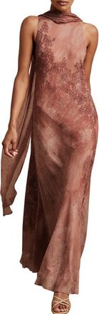 Reiss Lacey Sleeveless Column Dress in Pale Pink at Nordstrom, Size 10 Us