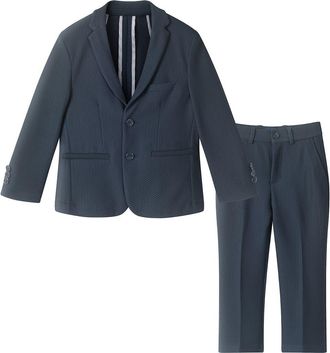 Andy & Evan Kids Stretch Two-Piece Suit in Navy at Nordstrom, Size 2Y