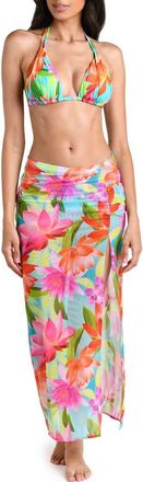 La Blanca Sunset Botanica Maxi Skirt Cover-Up in Blue Multi at Nordstrom, Size X-Large