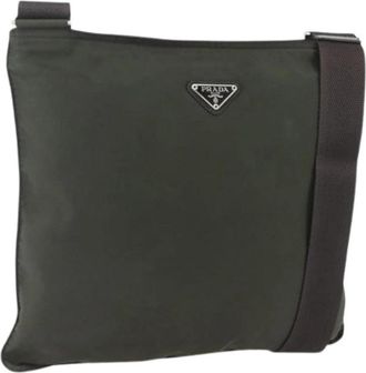 Prada Pre-owned Nylon Cross Body Bag - Dames - Vintage Schoudertas - Groen - ONE Size - Nylon - Vintage