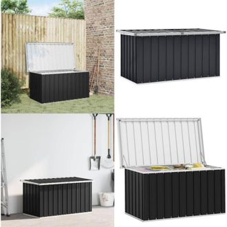 vidaXL Baule da Giardino Antracite 129x67x65 cm - Cassetta degli attrezzi - Armadio da giardino