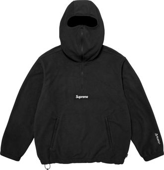 SUPREME FW25 Polartec Face Mask Half Zip Hooded Sweatshirt Black SUP-FW25-064-BLK