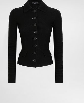 Dolce & Gabbana Single-breastedwool Cloth Jacket - Woman Blazers Black 38