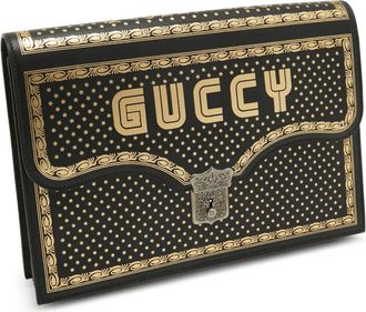 Gucci Clutch con stampa - Nero