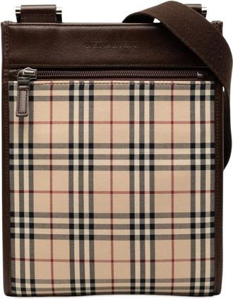 Burberry Pre-owned Burberry House Check Canvas Crossbody Unisex XB4Y2E8123R219KR
