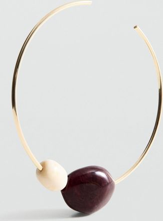 Mango Colletto rigido con abalorios oro - Donna - Taglia unica - MANGO